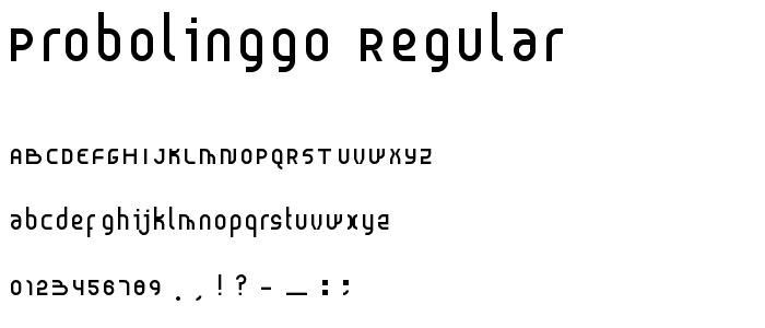 Probolinggo Regular font